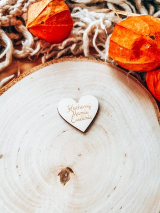 Kochanej Mamie z IMIENIEM - (1szt) SERDUSZKO 3/4/5cm - - - (serduszka imiona, serce imienne, serca imię)