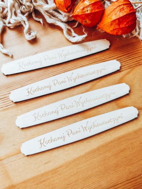 Kochanej Pani Wychowawczyni - TABLICZKA (4szt) 10cm/12cm/14cm (8 wzorów) - - - (Dzień Nauczyciela koniec roku szkolnego zakończe