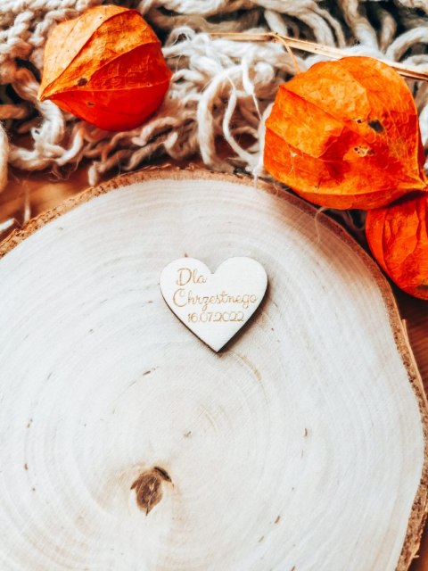 Kochanym Rodzicom z DATĄ - (1szt) SERDUSZKO 3/4/5cm - - - (serduszka, serce, serca data)