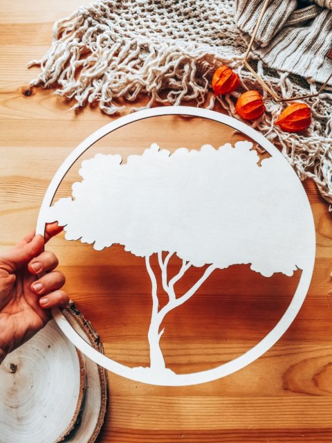 Koło do dekoracji 012 - akacja (2 wzory) drzewo