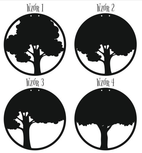 Koło do dekoracji 013 - dąb (4 wzory) drzewo