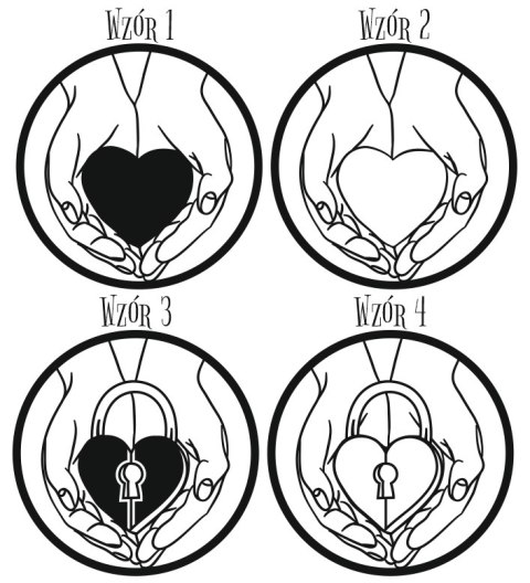 Koło do dekoracji 014 - serce w dłoniach (4 wzory)