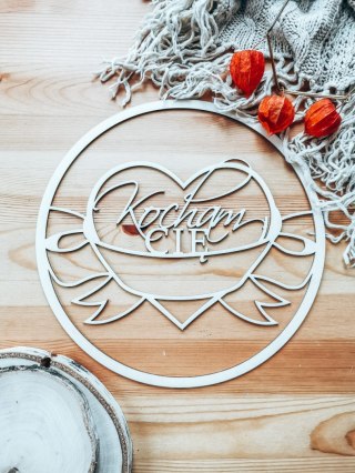 Koło do dekoracji 015 - serce Kocham