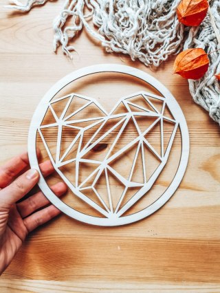 Koło do dekoracji 016 - od 20cm - serca 01 (6 wzorów)