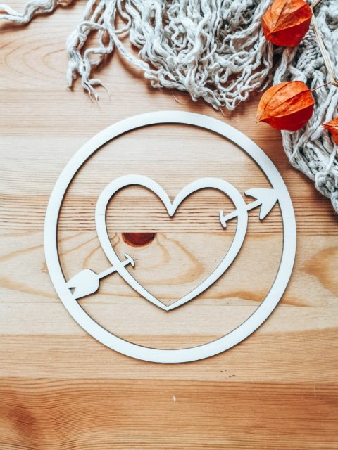 Koło do dekoracji 016 - od 20cm - serca 01 (6 wzorów)