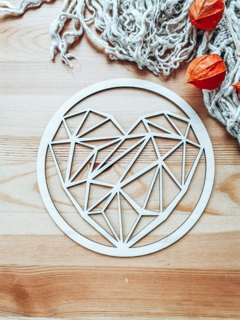 Koło do dekoracji 016 - od 20cm - serca 01 (6 wzorów)