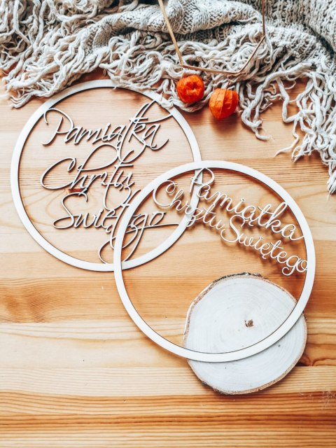 Koło z napisem - Chrzest Święty