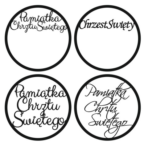 Koło z napisem - Chrzest Święty