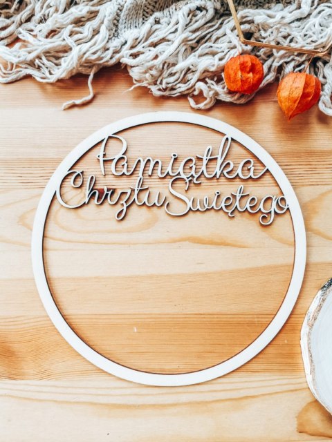 Koło z napisem - Chrzest Święty