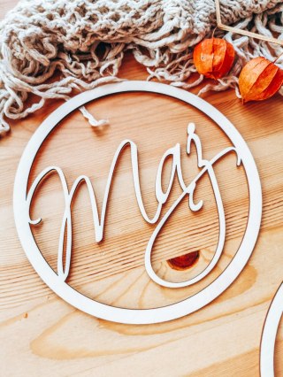 Koło z napisem - Mąż i Żona