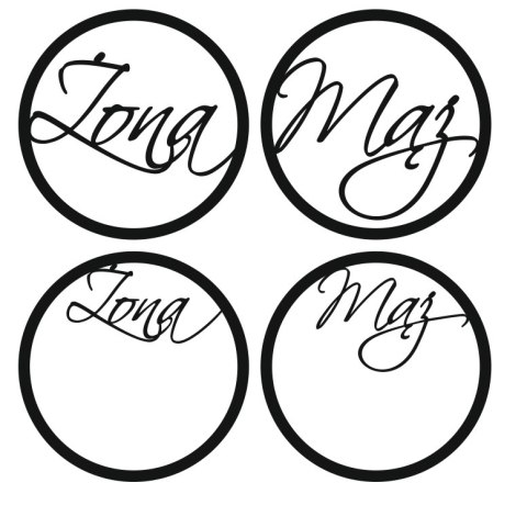 Koło z napisem - Mąż i Żona