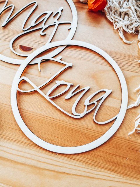 Koło z napisem - Mąż i Żona