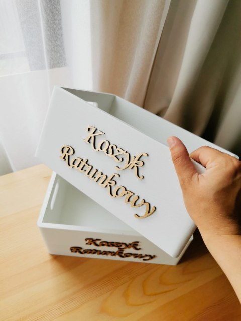 Koszyk Ratunkowy - skrzynka z napisem drewnianym 3d (10 wzorów)