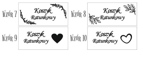 Koszyk Ratunkowy - skrzynka z napisem drewnianym 3d (10 wzorów)
