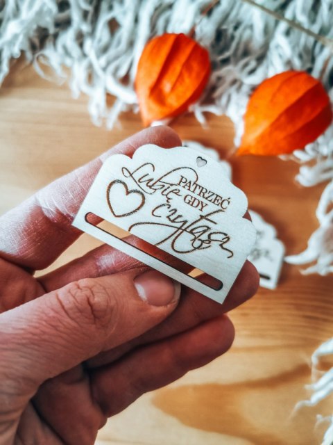 Lubię patrzeć gdy czytasz - zakładka ozdobna 5x3,5cm (3szt) - - - (baza do zakładki do książki)