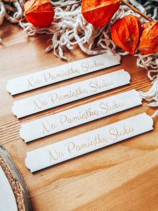 Na Pamiątkę Ślubu - TABLICZKA (4szt) 10cm/12cm/14cm - (8 wzorów, Pamiątka Ślubu na Ślub)