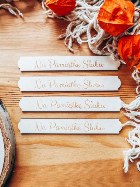 Na Pamiątkę Ślubu - TABLICZKA (4szt) 10cm/12cm/14cm - (8 wzorów, Pamiątka Ślubu na Ślub)
