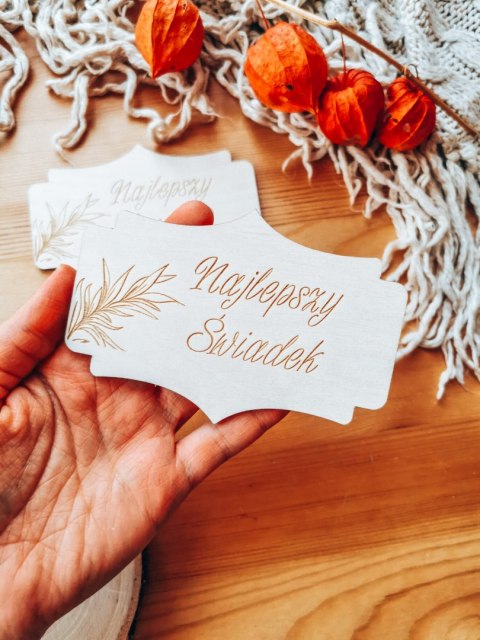 Najlepszy Świadek - TABLICZKA (2szt) 10cm/12cm/14cm (8 wzorów) - - - (podziękowanie dla świadków na ślub ślubne)