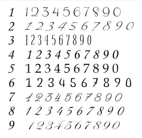 Numery stołów - wianek obręcz (8 wzorów)