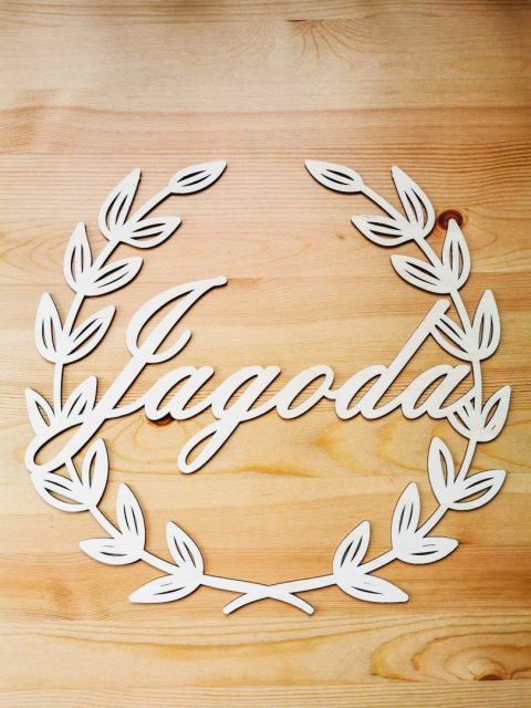 Obręcz (1szt) - wianek 01 - dowolny napis (koło)