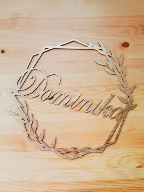 Obręcz (1szt) - wianek 03 - dowolny napis (koło)