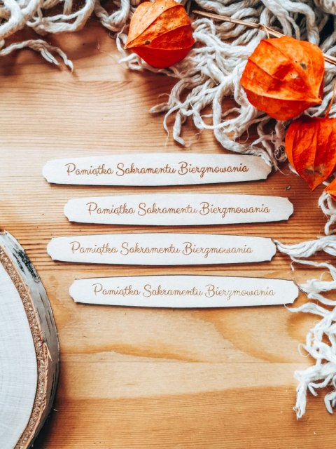 Pamiątka Bierzmowania - TABLICZKA (4szt) 10cm/12cm/14cm (8 wzorów) - - - (na Bierzmowanie)