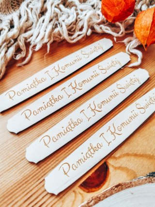 Pamiątka I Komunii Świętej - TABLICZKA (4szt) 10cm/12cm/14cm (8 wzorów) - - - (Pierwsza Komunia Święta)