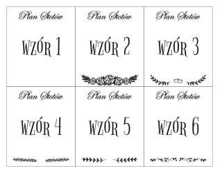Plan Stołów - WZÓR 01 - dowolny tekst - - - (znajdź swój stolik swoje miejsce)