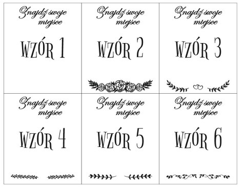 Plan Stołów - WZÓR 01 - dowolny tekst - - - (znajdź swój stolik swoje miejsce)