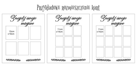 Plan Stołów - WZÓR 01 - dowolny tekst - - - (znajdź swój stolik swoje miejsce)