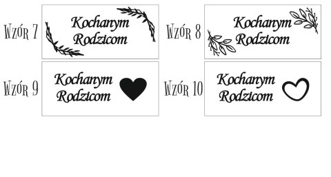 Podziękowanie dla Rodziców - skrzynka biała (10 wzorów)