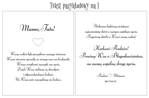 Prośba o błogosławieństwo (1szt) - 3d GAŁĄZKI 02 - zaproszenie dla Rodziców na Ślub w drewnianym pudełku