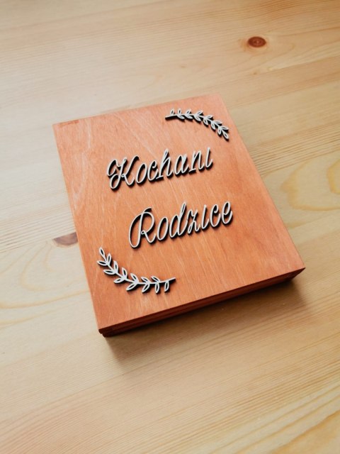 Prośba o błogosławieństwo (1szt) - 3d GAŁĄZKI 02 - zaproszenie dla Rodziców na Ślub w drewnianym pudełku