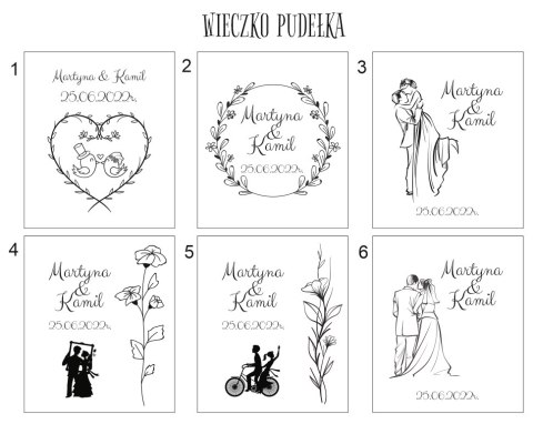 Prośba o błogosławieństwo (1szt) - 6 wzorów - zaproszenie dla Rodziców na Ślub w drewnianym pudełku