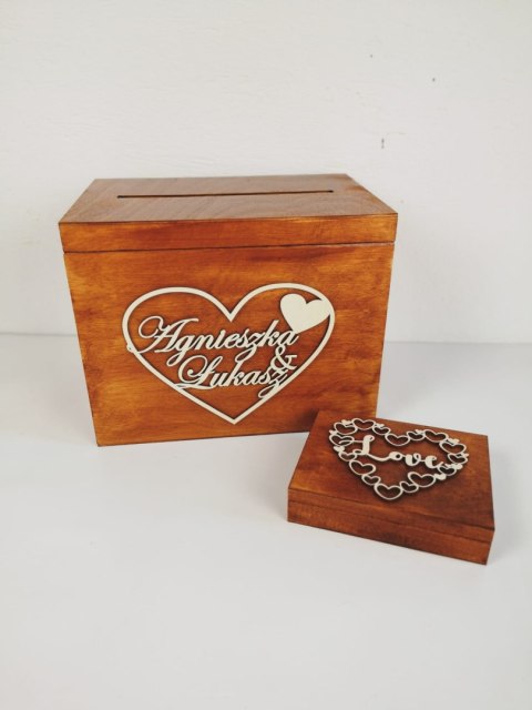 Pudełko na koperty - Imiona w sercu