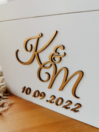 Pudełko na koperty - Inicjały