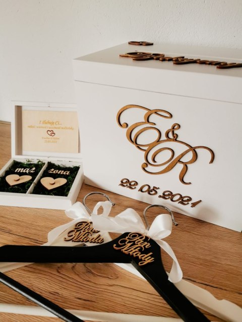 Pudełko na koperty - Inicjały