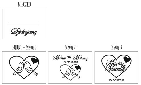 Pudełko na koperty - gołąbki 01