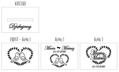 Pudełko na koperty - gołąbki 02