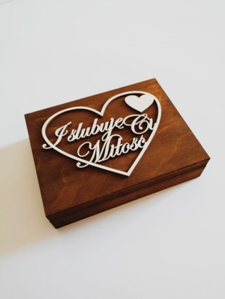 Pudełko na obrączki - I Ślubuję Ci Miłość