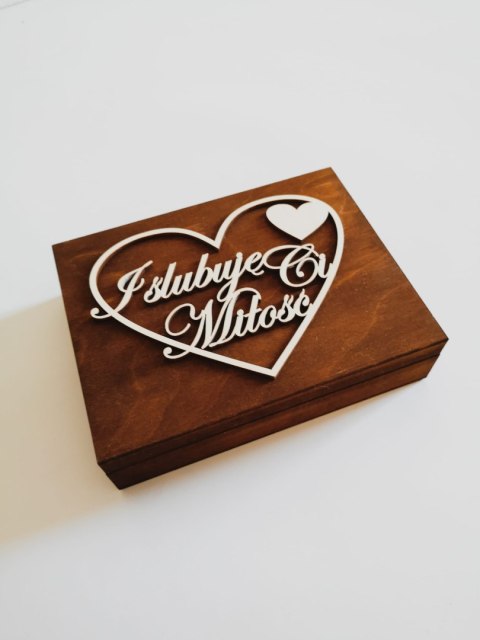 Pudełko na obrączki - I Ślubuję Ci Miłość