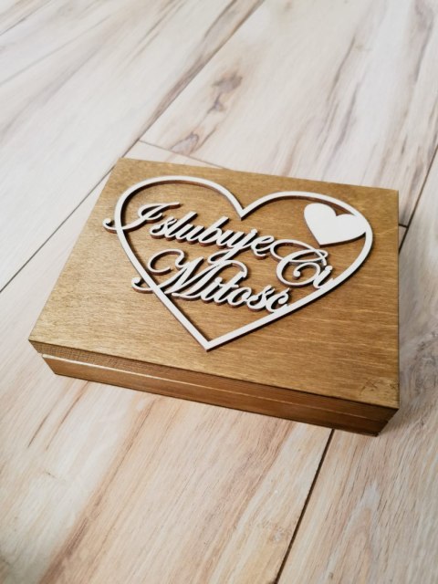 Pudełko na obrączki - I Ślubuję Ci Miłość