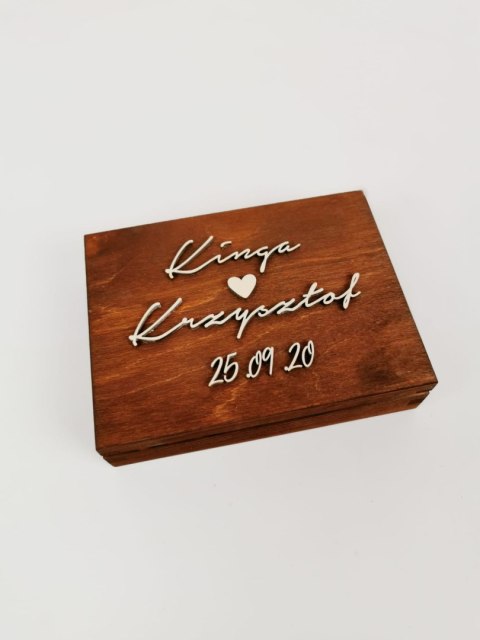Pudełko na obrączki - Imiona /Inicjały