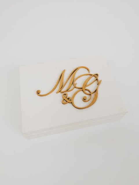 Pudełko na obrączki - Inicjały /Imiona