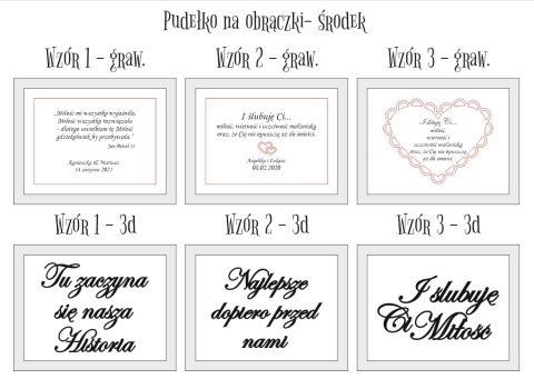 Pudełko na obrączki - Inicjały /Imiona