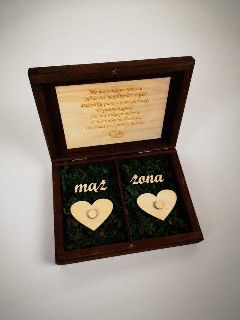 Pudełko na obrączki - Inicjały /Imiona