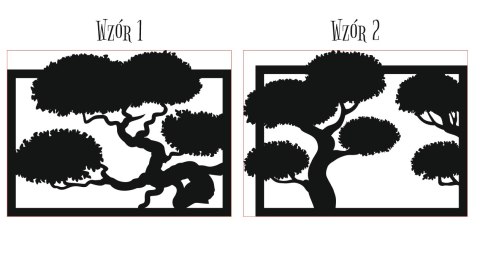 Ramka - drzewo bonsai (2 wzory)