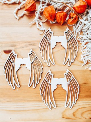 Skrzydła (12cm) (3szt) - kształt M-02 - (skrzydełka do aniołka, anioła aniołek, anioł)