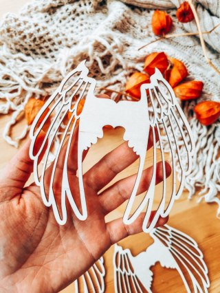 Skrzydła (12cm) (3szt) - kształt M-02 - (skrzydełka do aniołka, anioła aniołek, anioł)