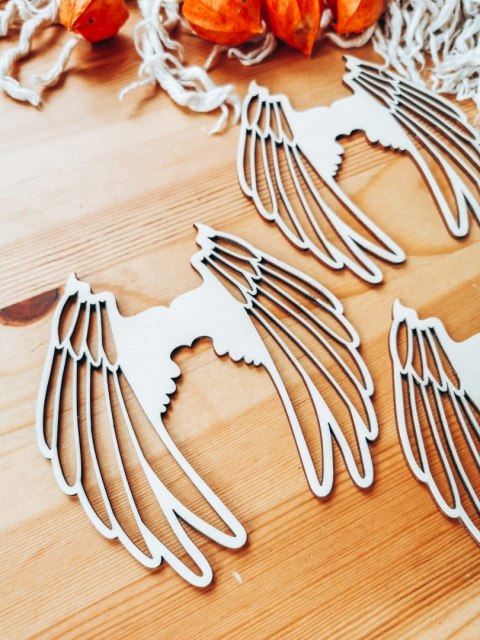 Skrzydła (12cm) (3szt) - kształt M-02 - (skrzydełka do aniołka, anioła aniołek, anioł)